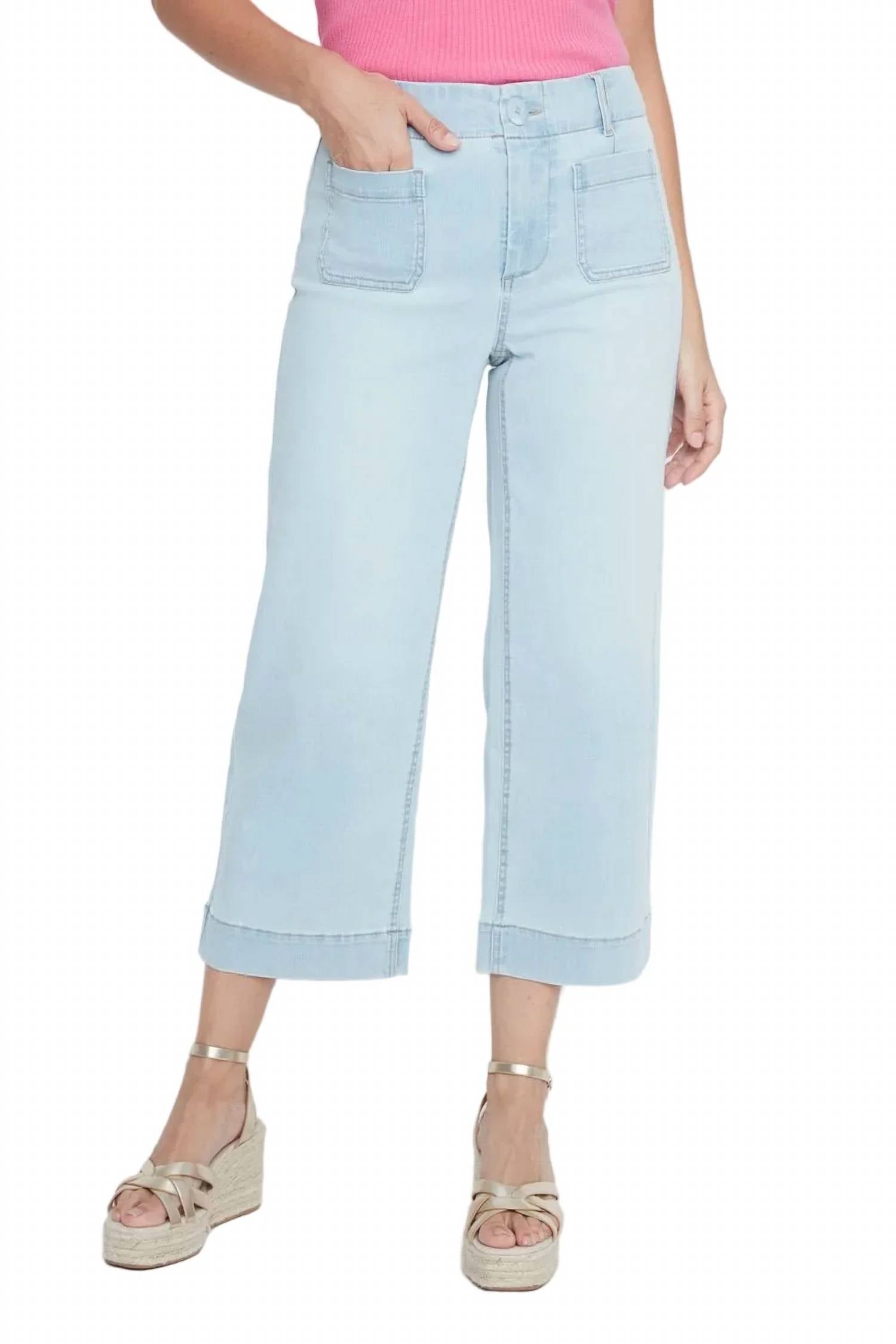 Renuar - Patch Pocket Denim Cropped Pant