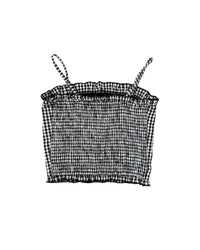 Flowers By Zoe - Girl's Gingham Bow Front Ruffle Cami Top