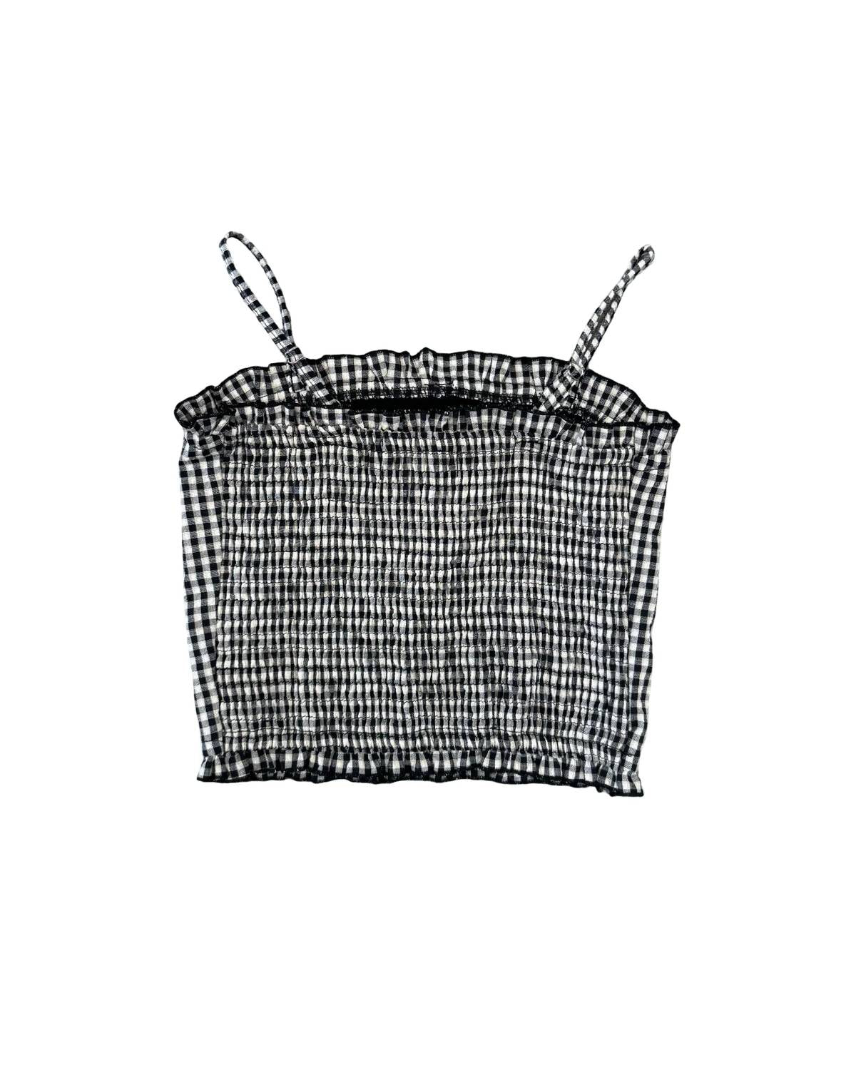 Flowers By Zoe - Girl's Gingham Bow Front Ruffle Cami Top