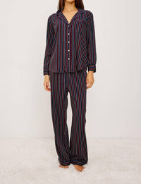 Rails Luna Pajama Set in navy oxblood stripe - women's sleepwear