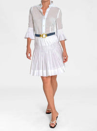 GRETCHEN SCOTT Fortuna Goddess Of Fortune Hand Smocked Blouse in roman goddess - women's blouse - view 4