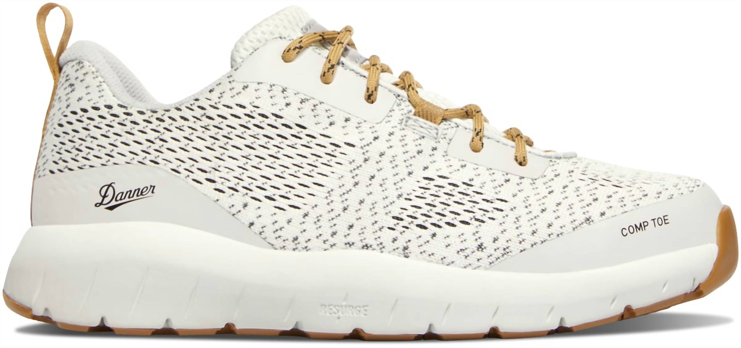 Danner Women's Run Time 3 Composite Toe Slip-resistant Work Sneakers in gray white - women's sneaker - detail view