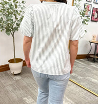 Staccato - Striped Puff Sleeve Blouse