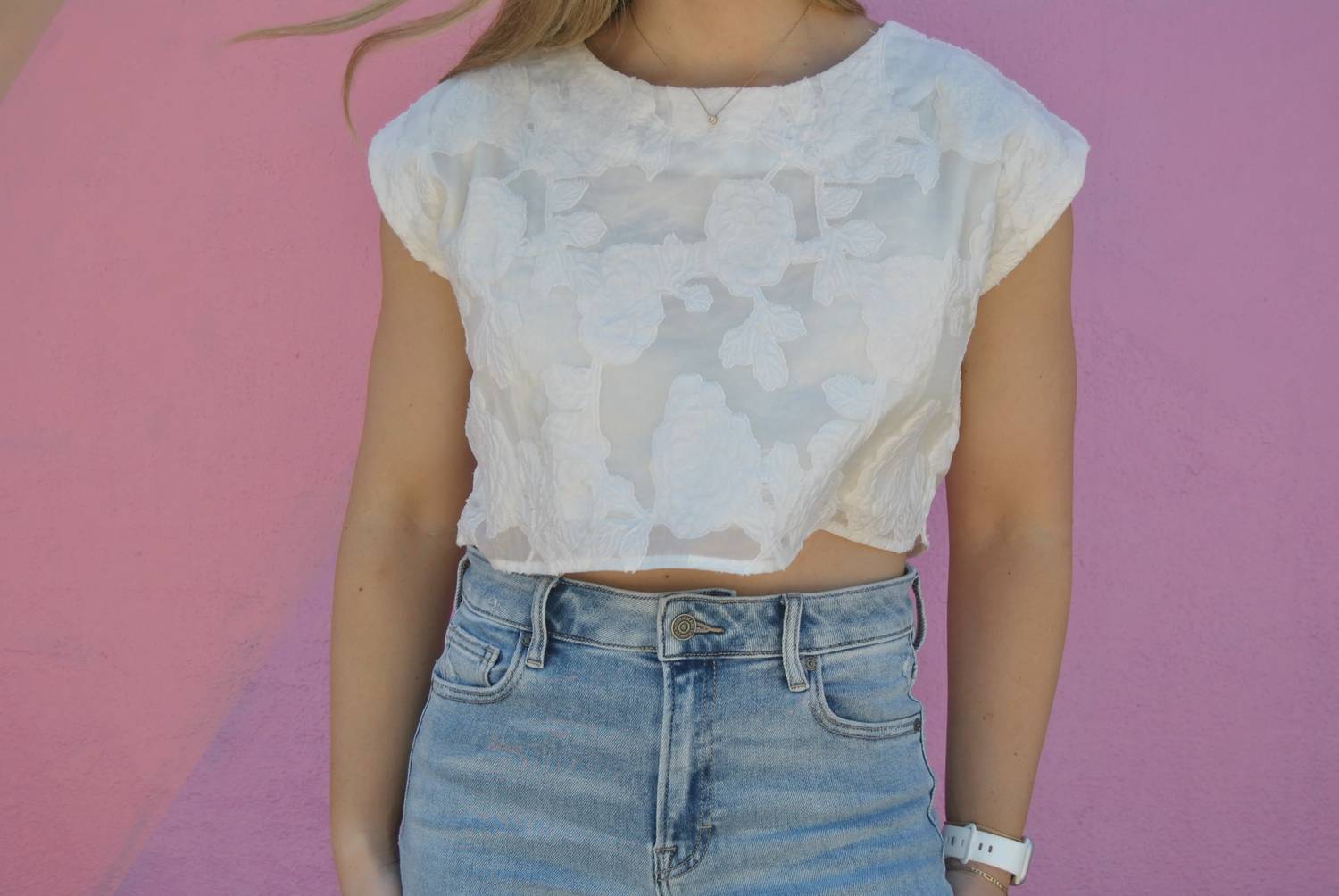 Tcec - Floral Cropped Top