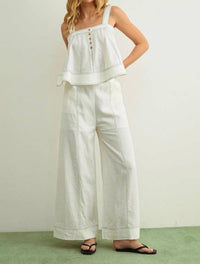 Miou Muse - STITCH DETAILED SLEEVELESS TOP