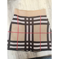 Burberry - Check Knit Mini Skirt