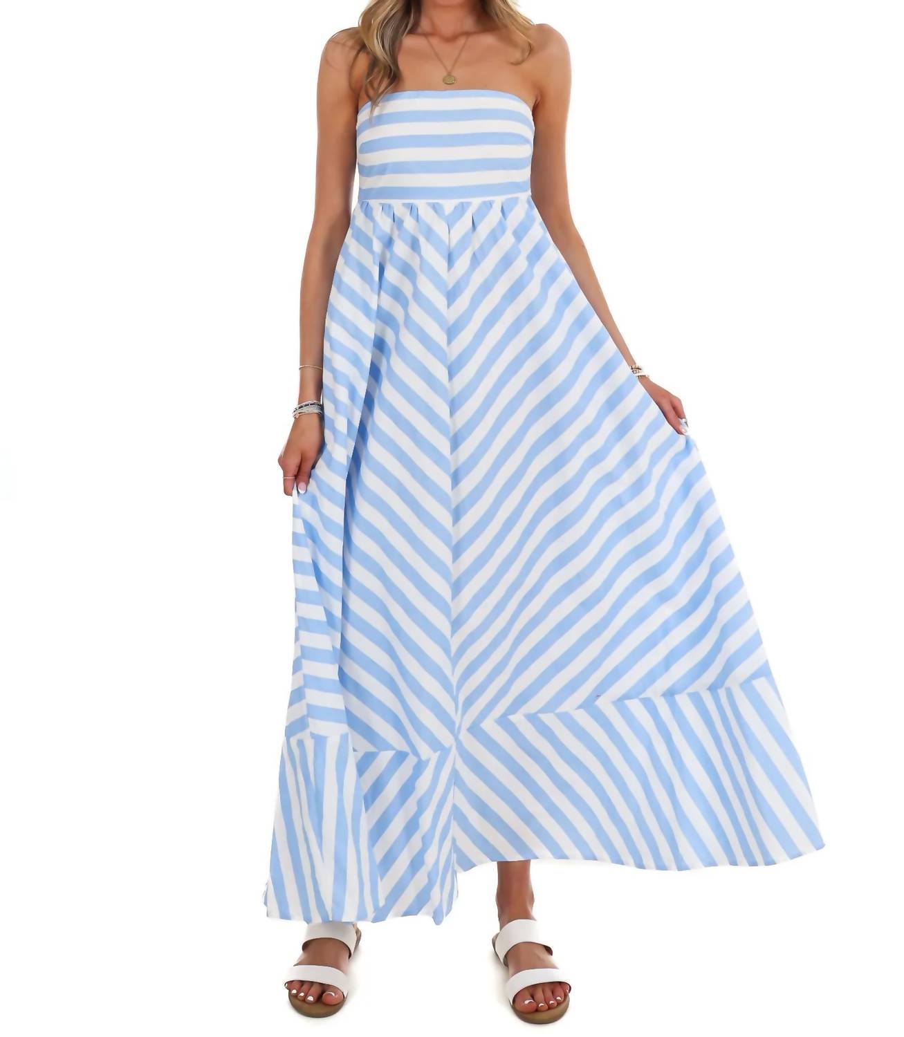 Pretty Follies - Salt Air Stripe Maxi Dress