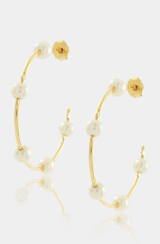 Sahira - Women's Molly Pearl Hoops