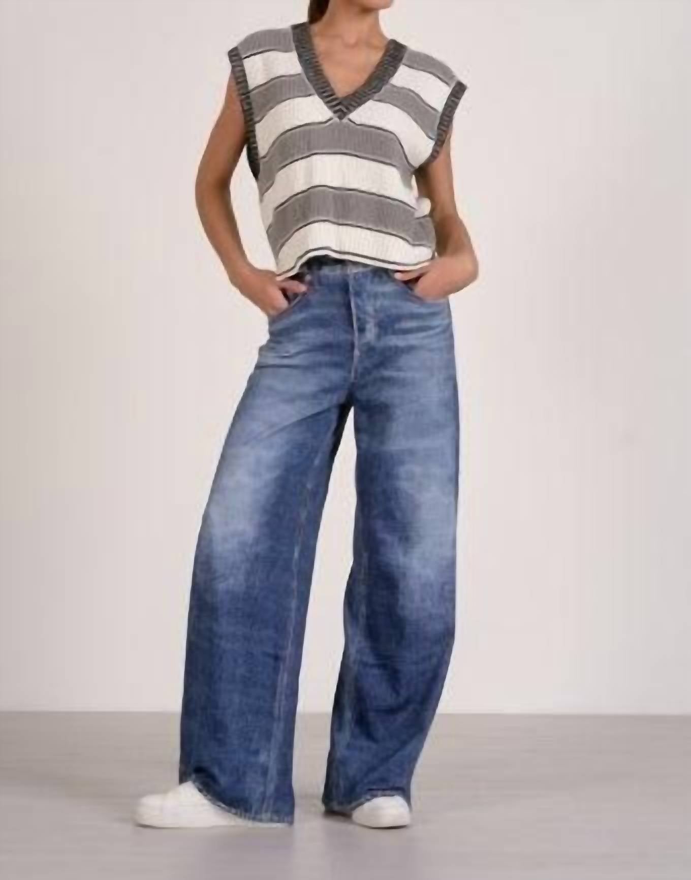 Elan - Striped Knit Vest
