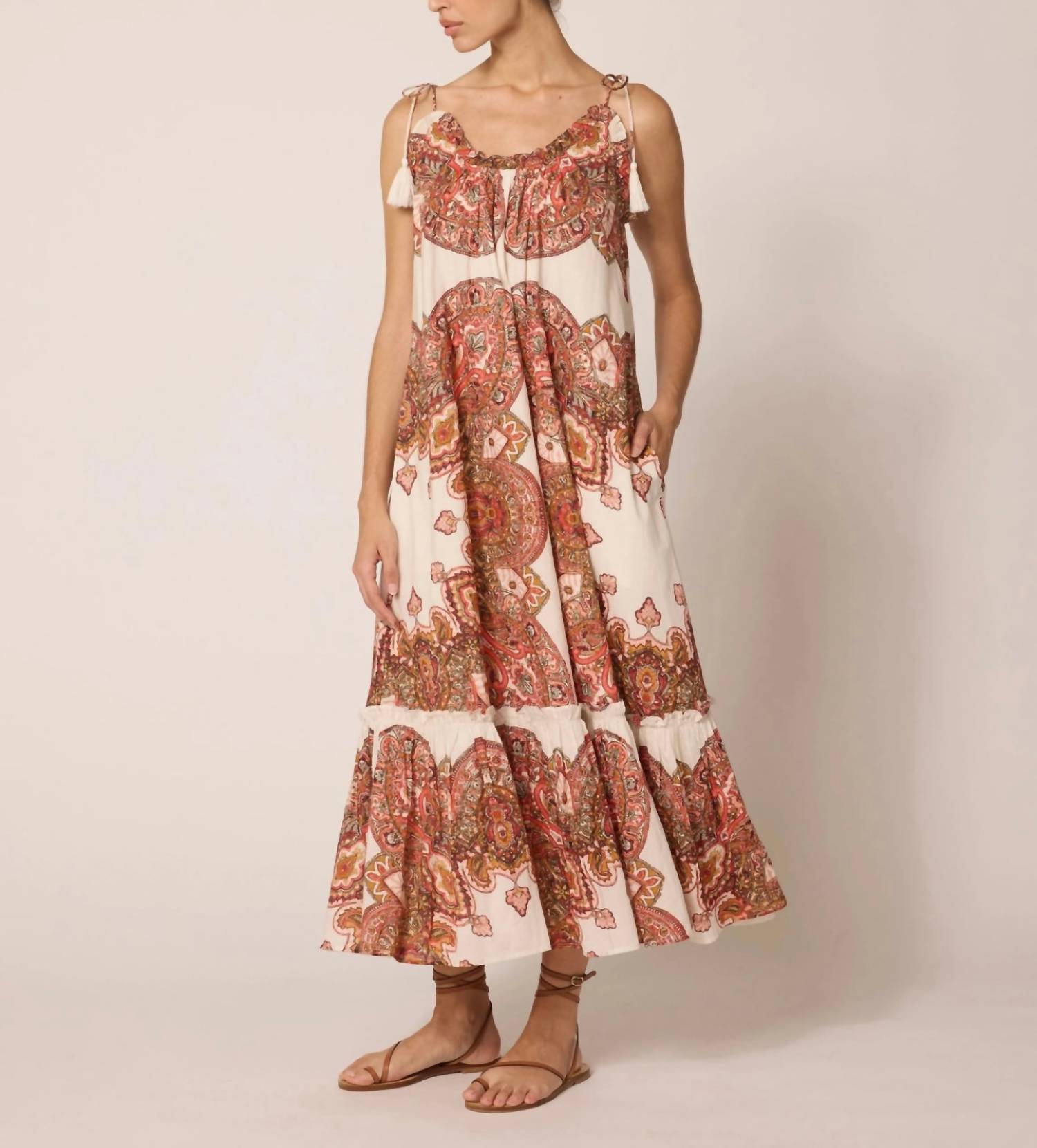 Cleobella Cindy Midi Dress in foulard paisley - women's dress