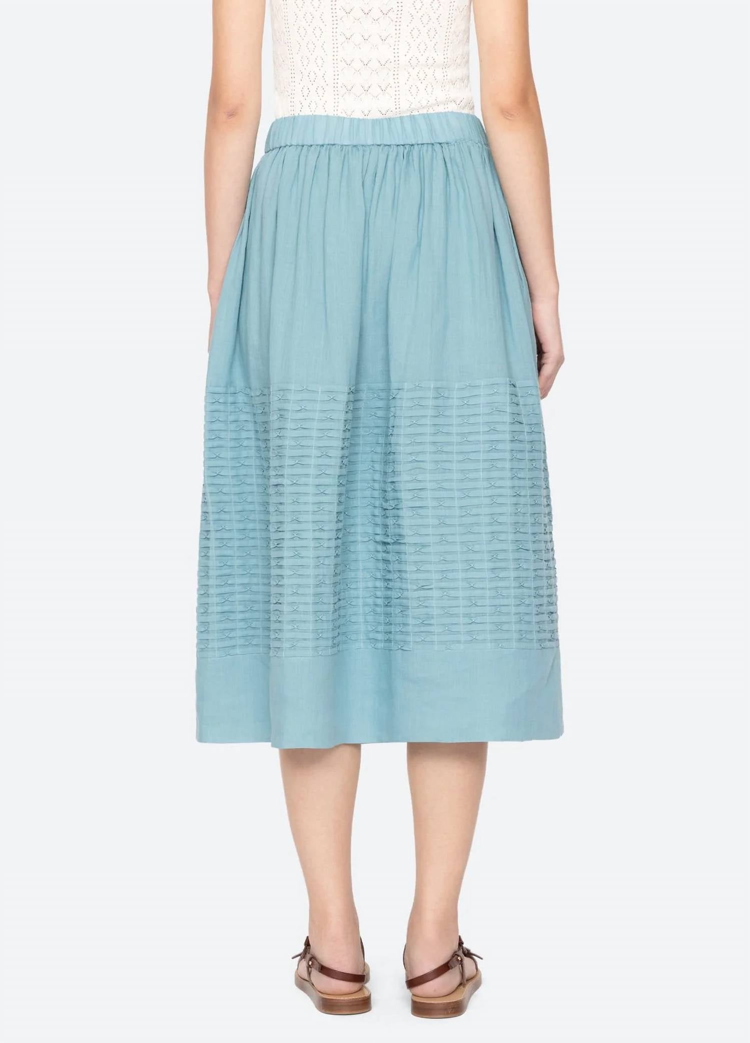 Sea - Pintuck Midi Skirt