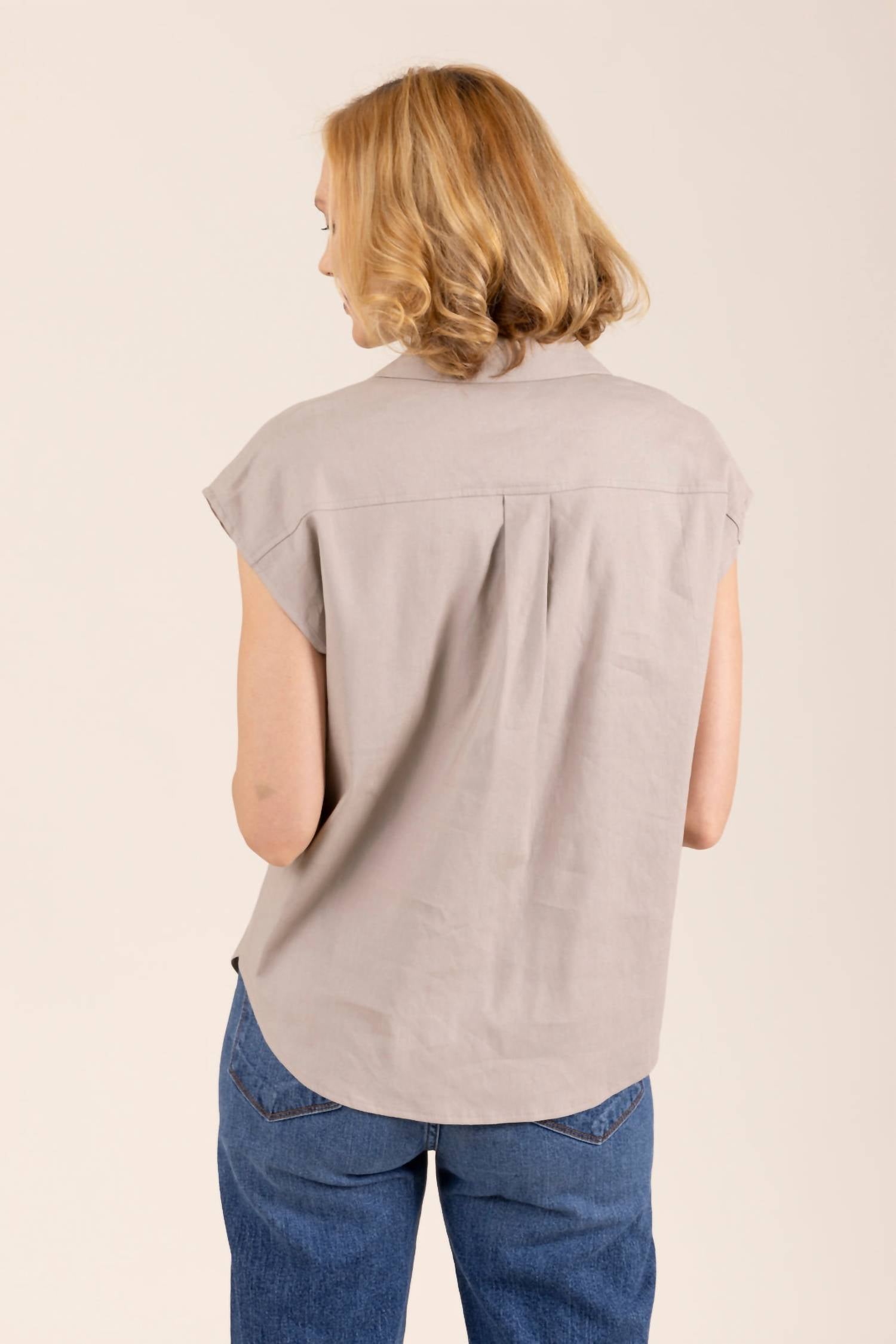 Le Marais - Hampton Button Up Sleeveless Top