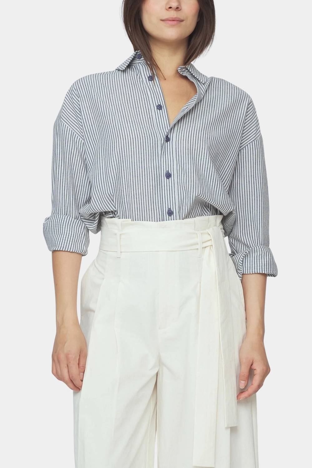 7115 By Szeki - Striped Dolman Shirt