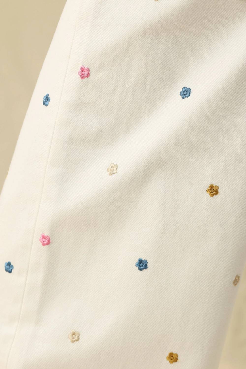 Bayeas - Wide Leg Jeans With Multicolor Embroidery