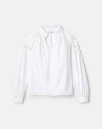 Lafayette 148 - Soutache Trim Blouse