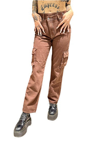 Hidden - High Rise Straight Cargo Pants
