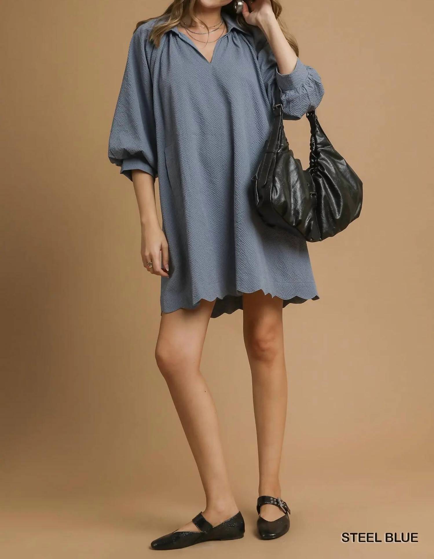 Umgee - Scallop Trim Dress