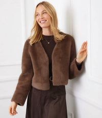 Karen Kane - Rosalie Reversible Faux Fur Jacket