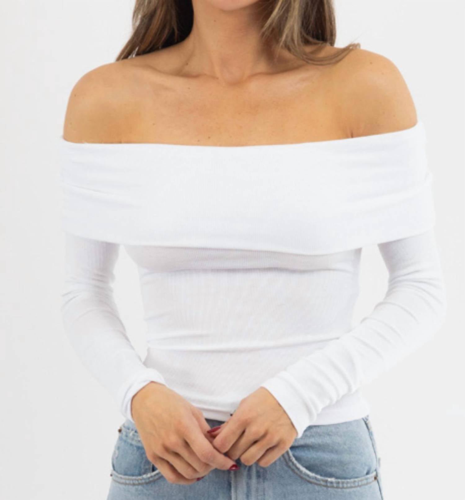 Olivaceous - CASSIE OFF SHOULDER TOP