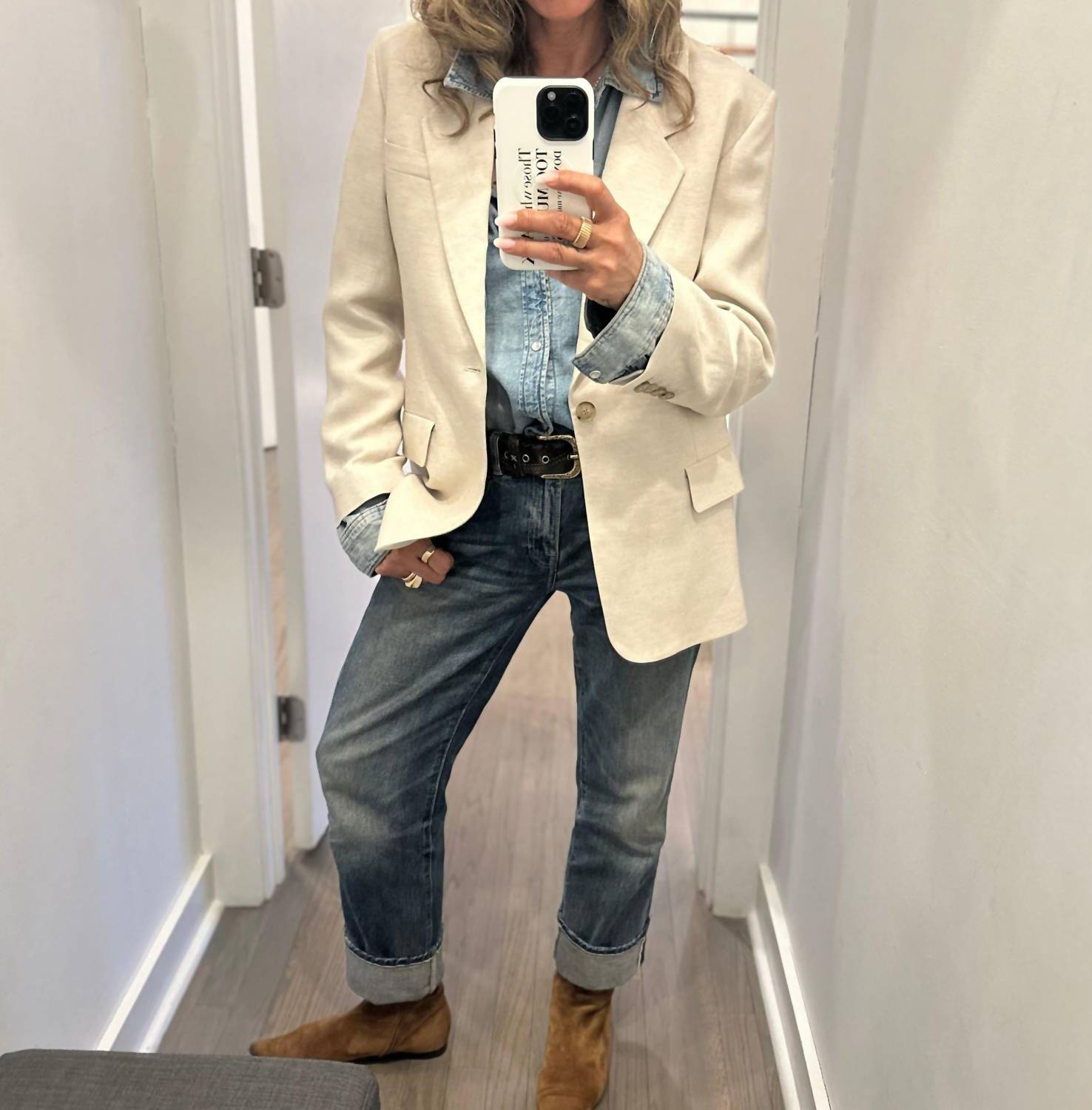 Frame - Flax Grandfather Blazer