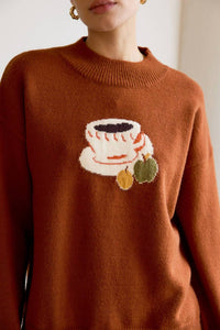 Le Lis - Let's Get Coffee Long-Sleeve Oversized Sweater
