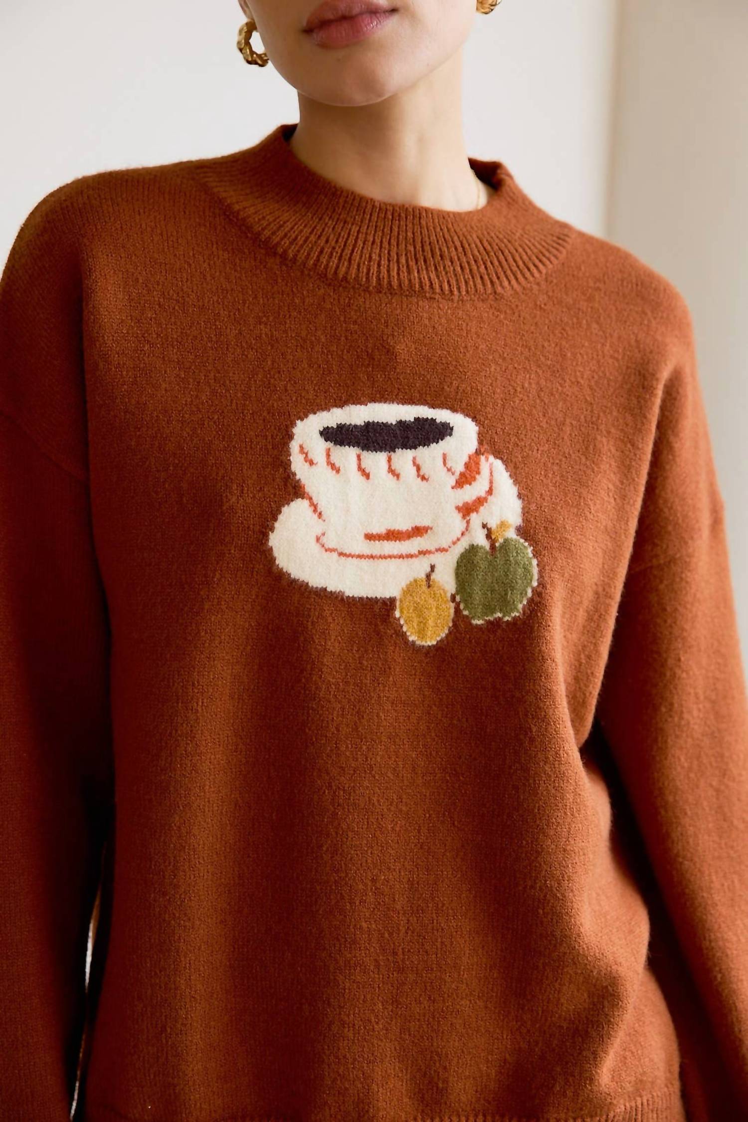 Le Lis - Let's Get Coffee Long-Sleeve Oversized Sweater