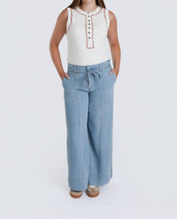 Aaron & Amber - Sunwashed Wide-leg Pants