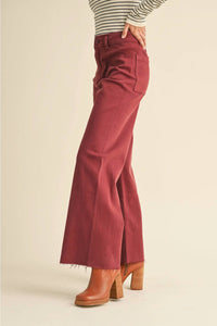 MIOU MUSE Payton pants in maroon - women's pants - alternate view