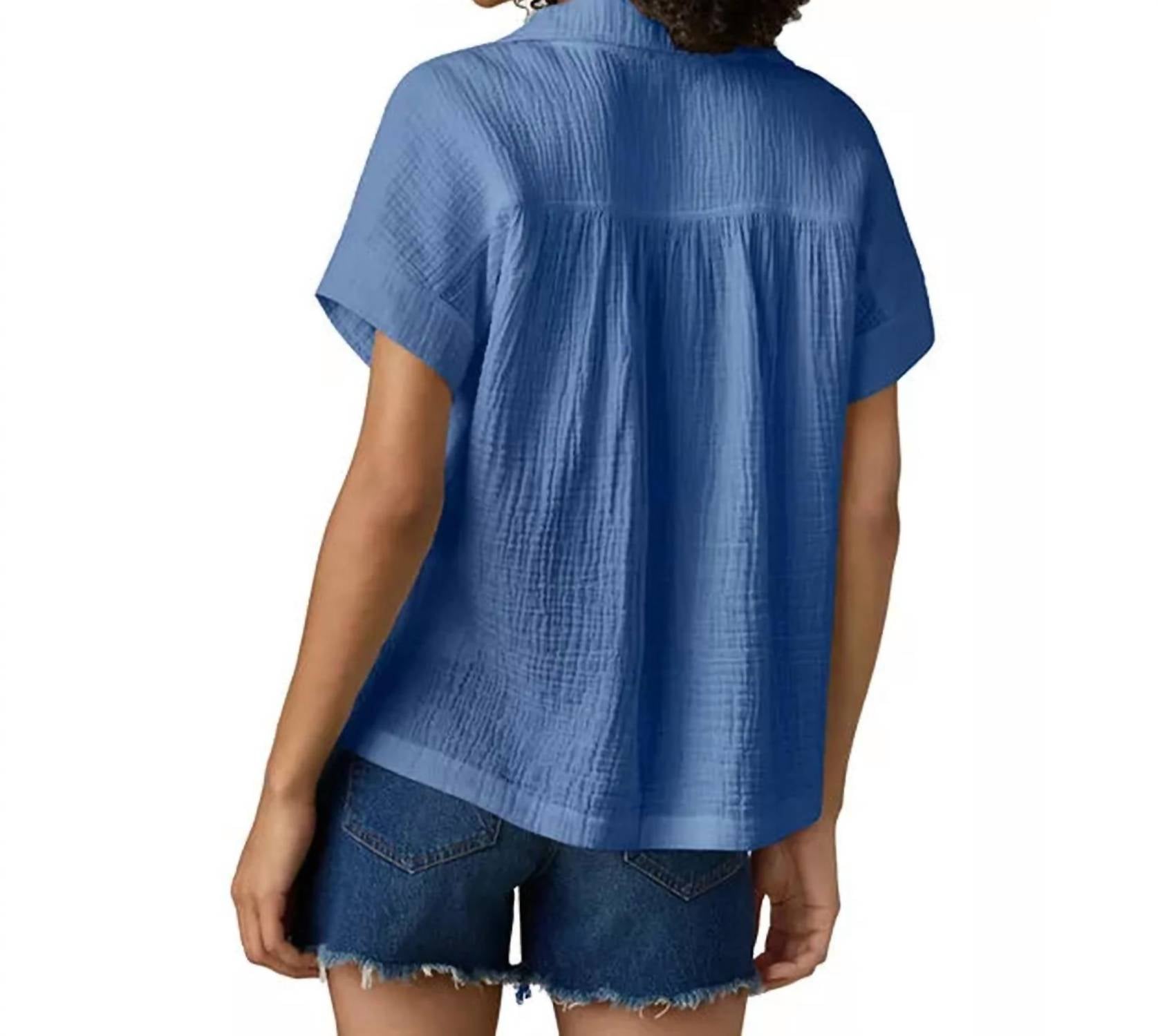 Faherty - Dune Gauze Popover Top