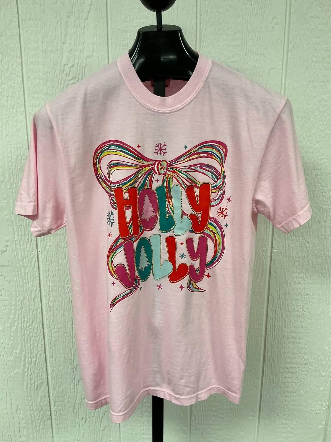 Festivitees - Women's Jolly Bow Graphic Tee