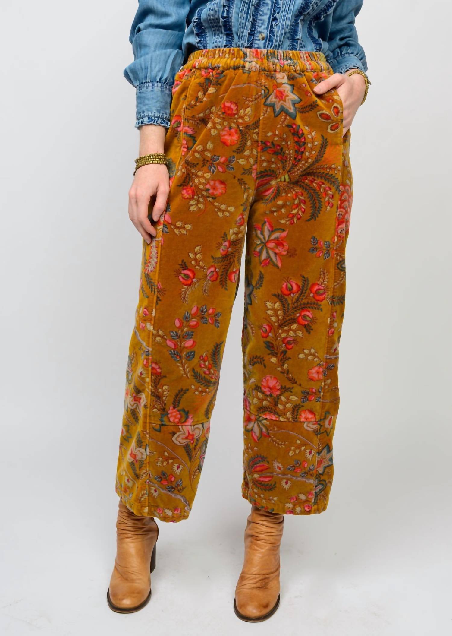 Ivy Jane - Velveteen Barrel Pants