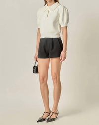 Endless Rose - Scallop Collar Knit Top