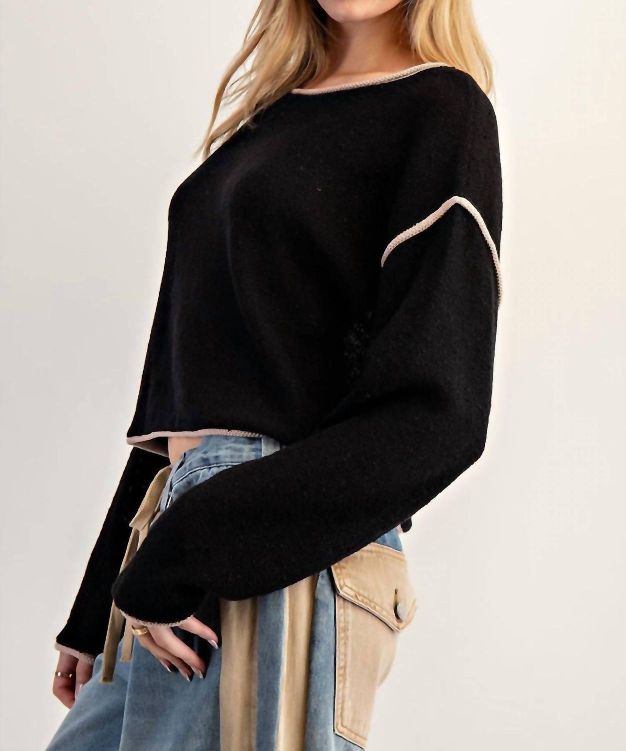 Ee:Some - Trailline Cropped Pullover Sweater
