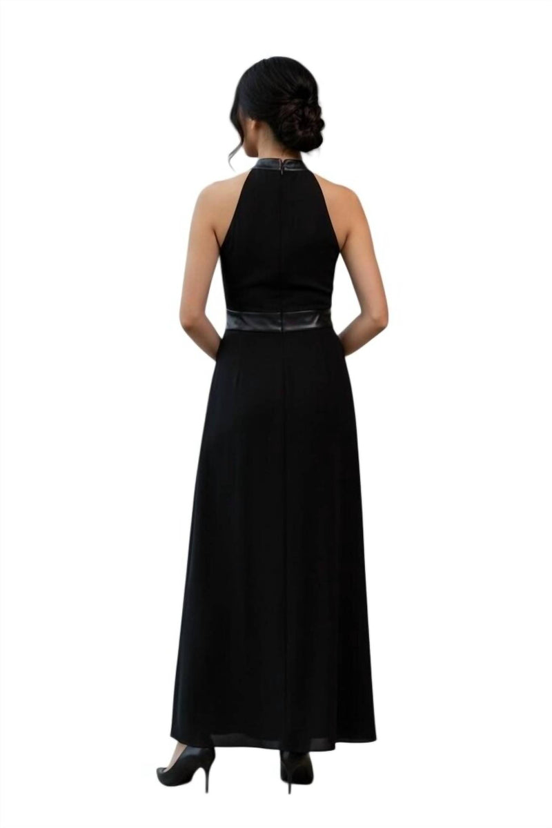 l'agence leather dress - Isabelle Trim Maxi Color:Stripe 3F57800 Cute Green Homecoming Dresses style_id_12-020-7311-1671 fitting silhouette that commands