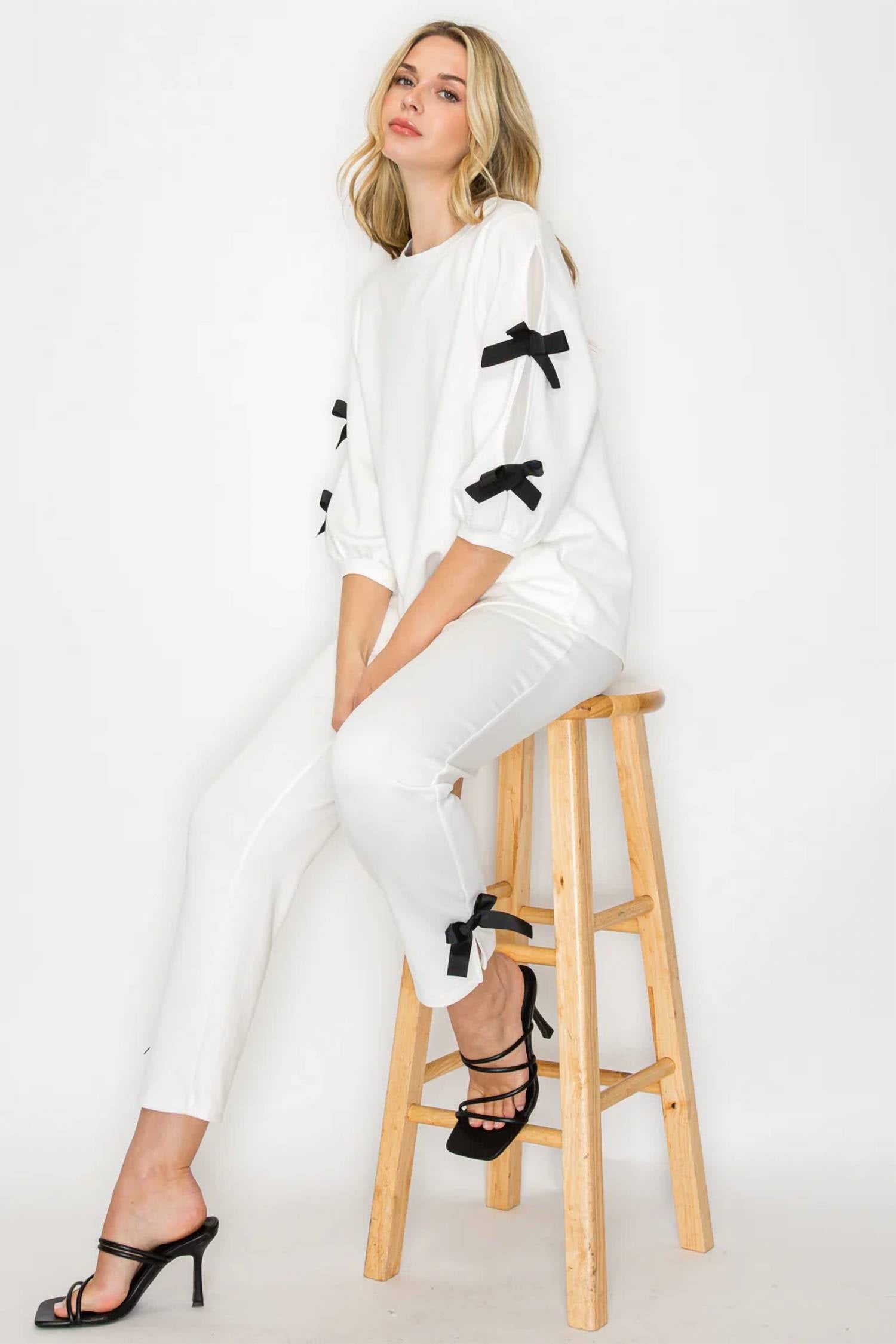 Joh - Jelina Knit Pant With Ribbons