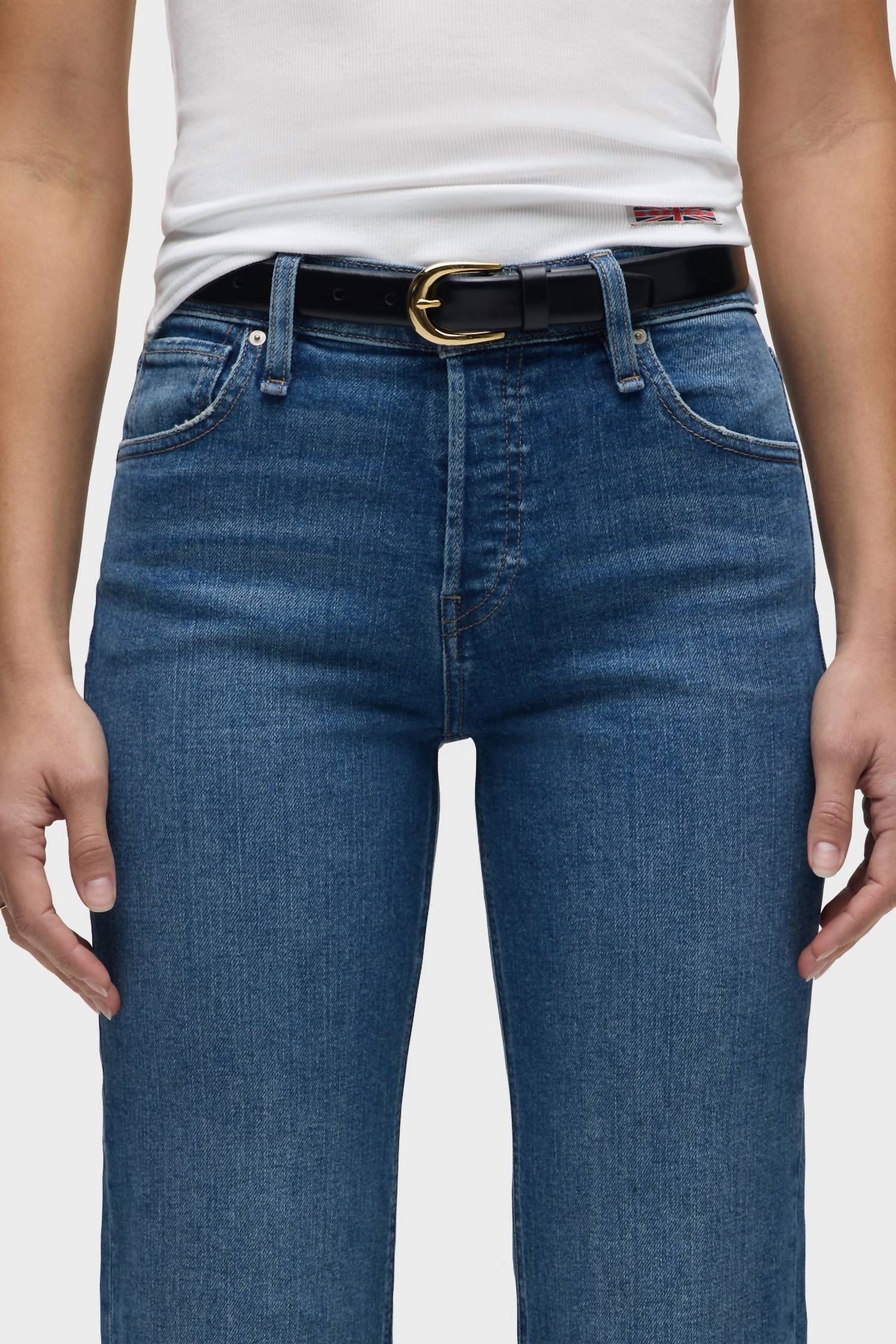 Hudson - Rosie High-rise Wide Leg Ankle Jeans