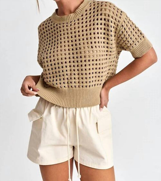 Papermoon - Open Knit Crochet Top