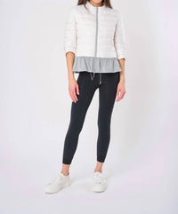 Anorak - Quilted Knit Peplum Puffer Jacket
