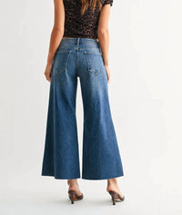Just Black Denim - Wide Leg Flare Crop Jean