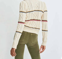 Veronica Beard - Pre-loved Bruna Stripped Cable Knit Sweater
