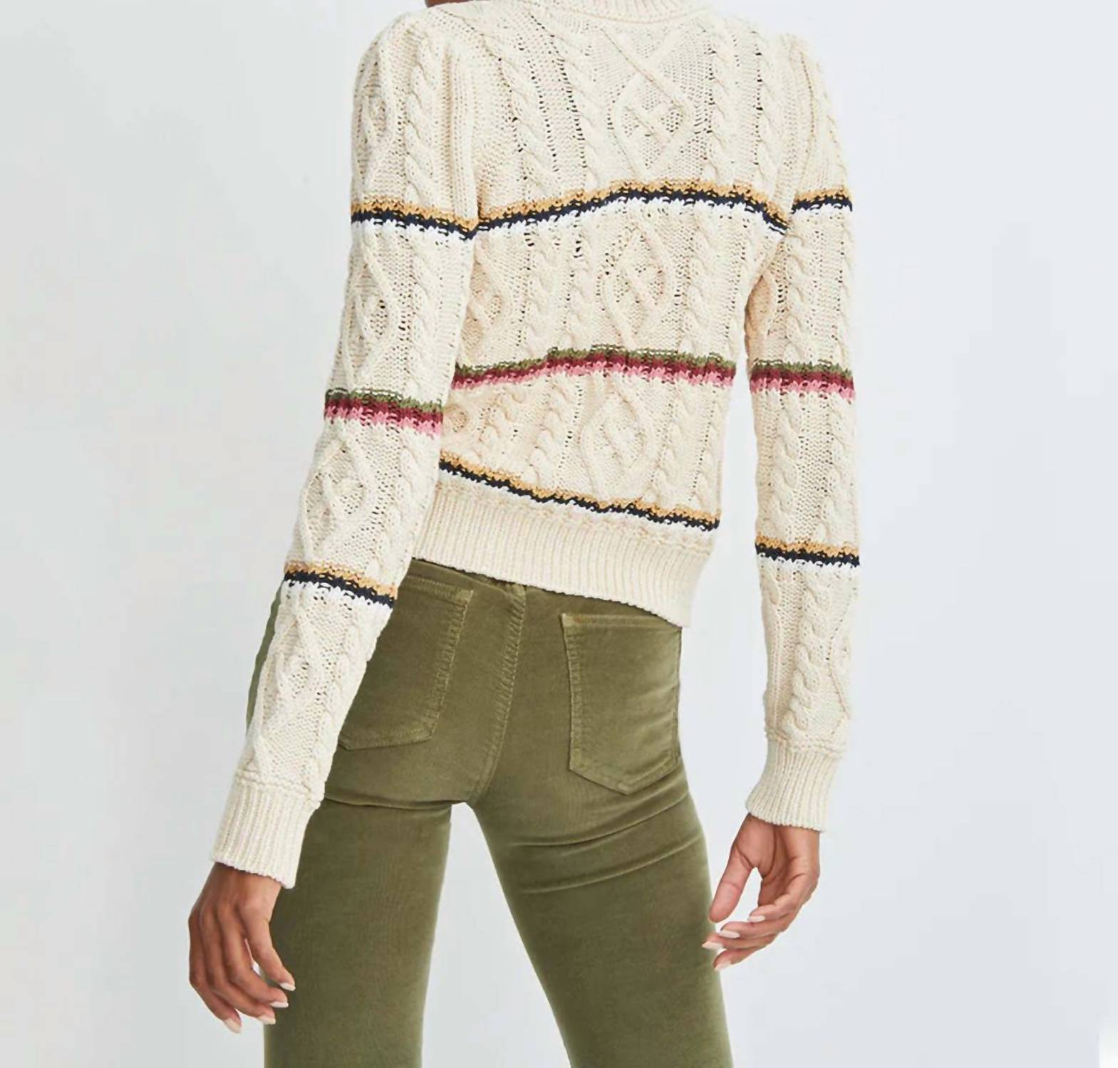 Veronica Beard - Pre-loved Bruna Stripped Cable Knit Sweater