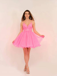 Dave & Johnny - Strappy Backless Tulle Dress