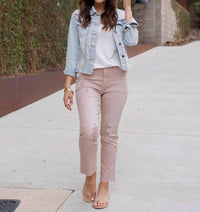 Grace And Lace - Mel's Favorite Straight Leg Cropped Denim Jeans