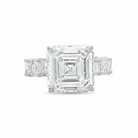 Diana M Jewels - Women's Asscher Lab-Grown Diamond Engagement Ring (12.00 Ct) - Luxe