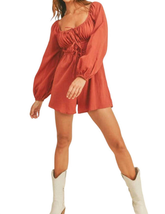 Lush - Triple Tie Front Romper