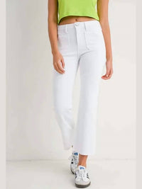 Just Black Denim - Patch Pocket Cropped Flare Jeans