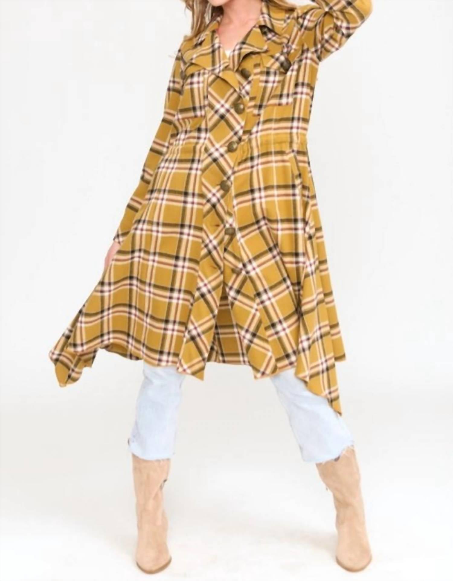 Aratta - Coco Plaid Trench Coat