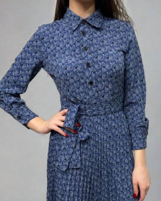 Mosaic - Pleated Midi Dress