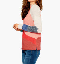 Nic + Zoe - Mock Neck Intarsia Sweater