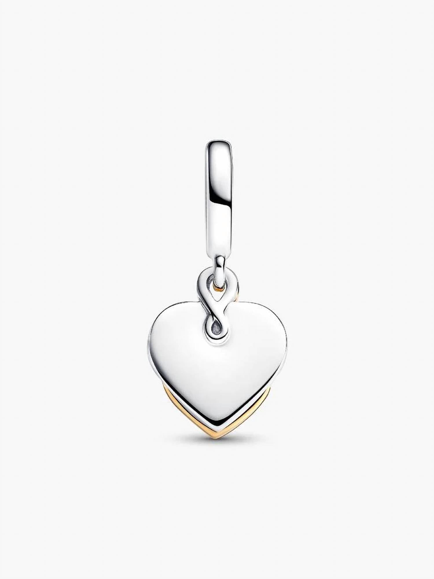 Pandora - Mom Lab-grown Diamond Engravable Double Dangle Charm